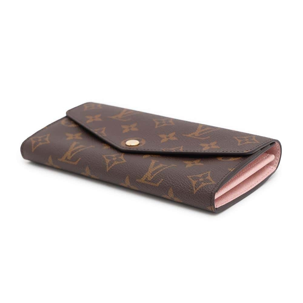 Louis Vuitton Monogram Long Portefeuille Sarah Wallet Flap Brown